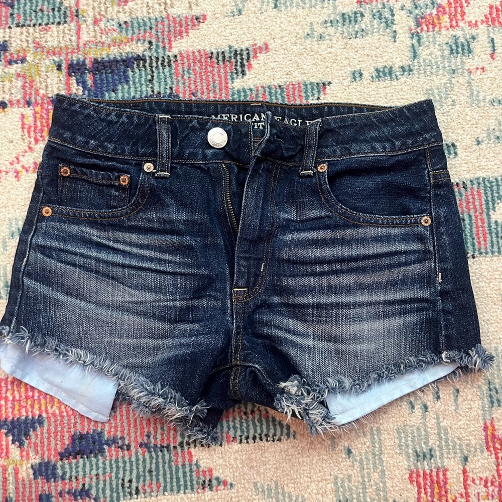 American Eagle Outfitters Dark Blue Jean Shorts